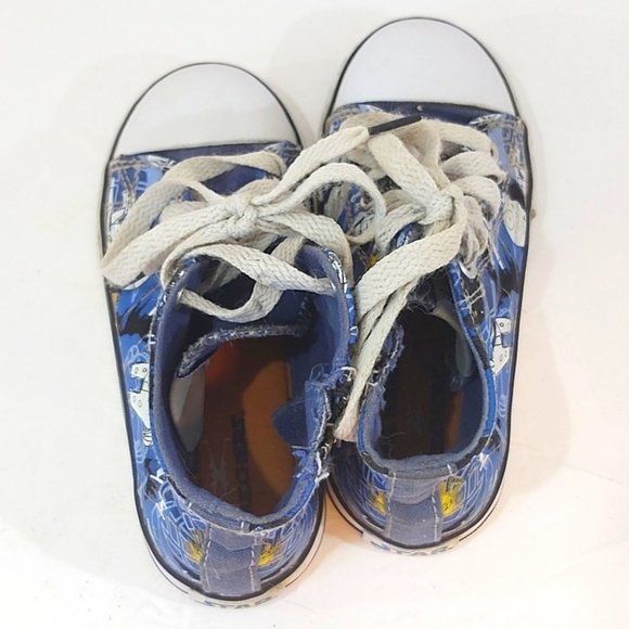 SKECHERS | STAR WARS Boys High Top Sneakers Blue White Size 9 - Picture 5 of 8